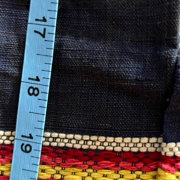 Nepalese handbag in Navy with multiple patterns. - Picture 8 of 12